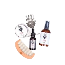 Dari Mooch Silver Complete Beard Grooming Kit